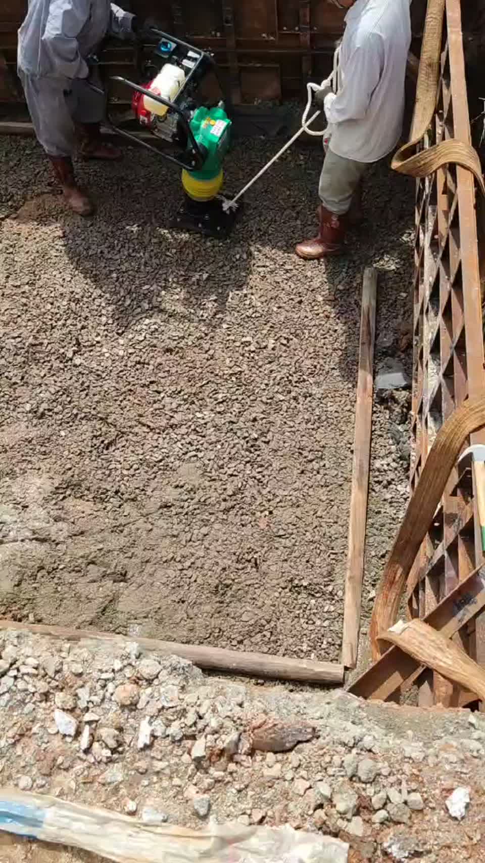 Frame from pipe joining on site footage